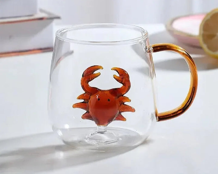 Blüten glass mug – transparent blossom-patterned design – Die-Tassen.de