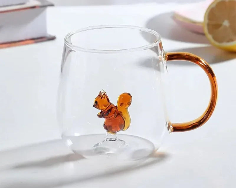 Blüten glass mug – transparent blossom-patterned design – Die-Tassen.de