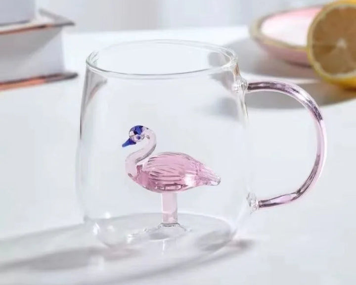 Blüten glass mug – transparent blossom-patterned design – Die-Tassen.de