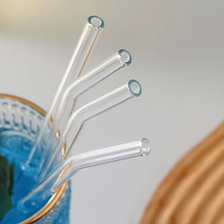 Glass straws set – reusable eco-friendly drinking straws – Die‑Tassen.de