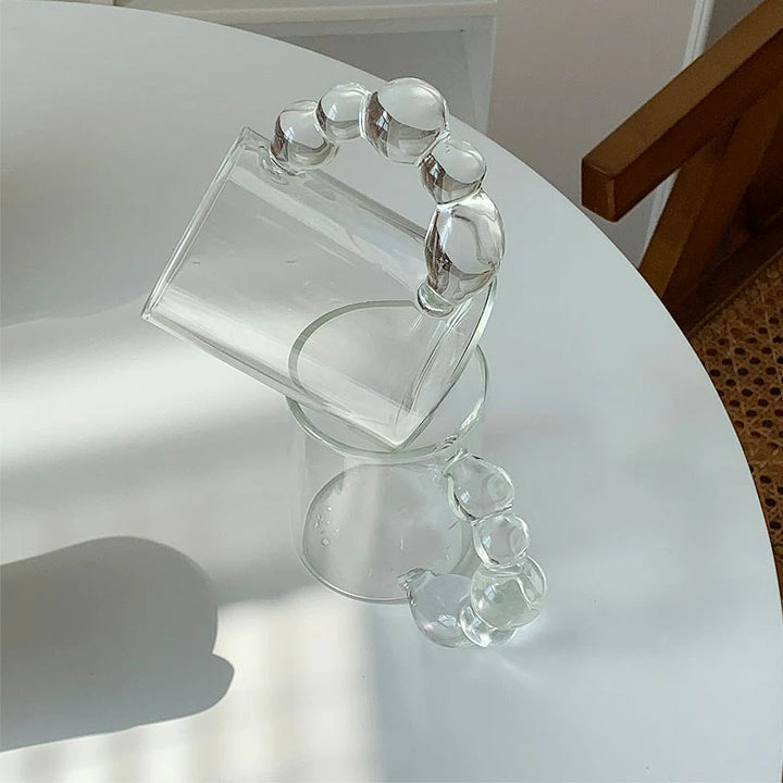 Lüna glass 300 ml – transparent elegant mug with ergonomic round handle – Die‑Tassen.de