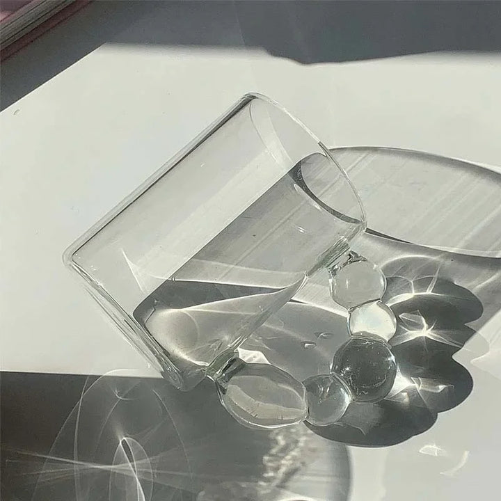 Lüna glass 300 ml – transparent elegant mug with ergonomic round handle – Die‑Tassen.de
