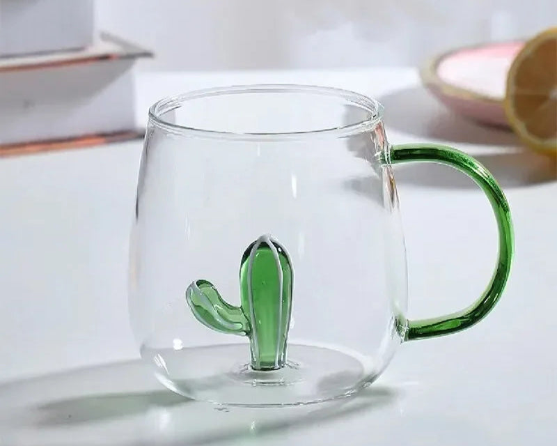 Blüten glass mug – transparent blossom-patterned design – Die-Tassen.de