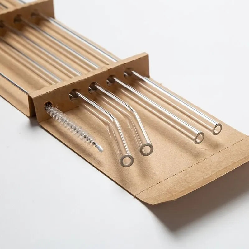 Glass straws set – reusable eco-friendly drinking straws – Die‑Tassen.de