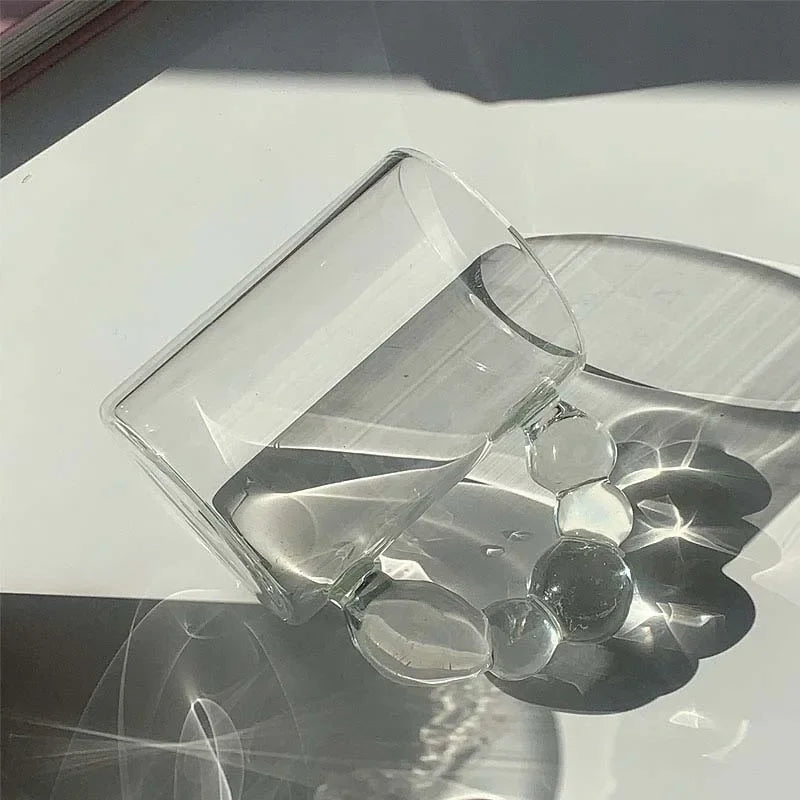Lüna glass 300 ml – transparent elegant mug with ergonomic round handle – Die‑Tassen.de