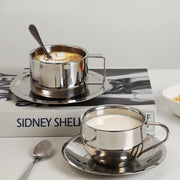 Stainless Steel Mug With Tray Stirring Spoon – Die‑Tassen.de