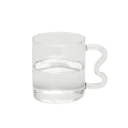 Sway glass mug – wavy colorful handle – artistic & functional – Die‑Tassen.de
